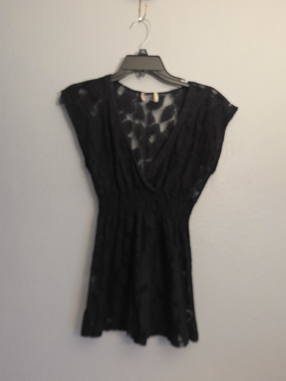 Black V-Neck Lace Women’s Top